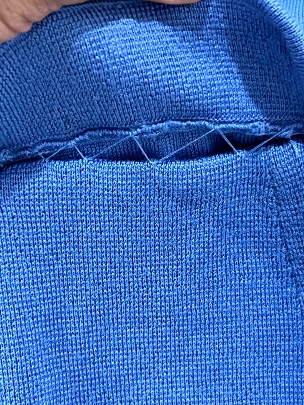 Pure Merino Wool Talbots Sweater Blazer Jacket Blue Size Large Button Front - Picture 8 of 16
